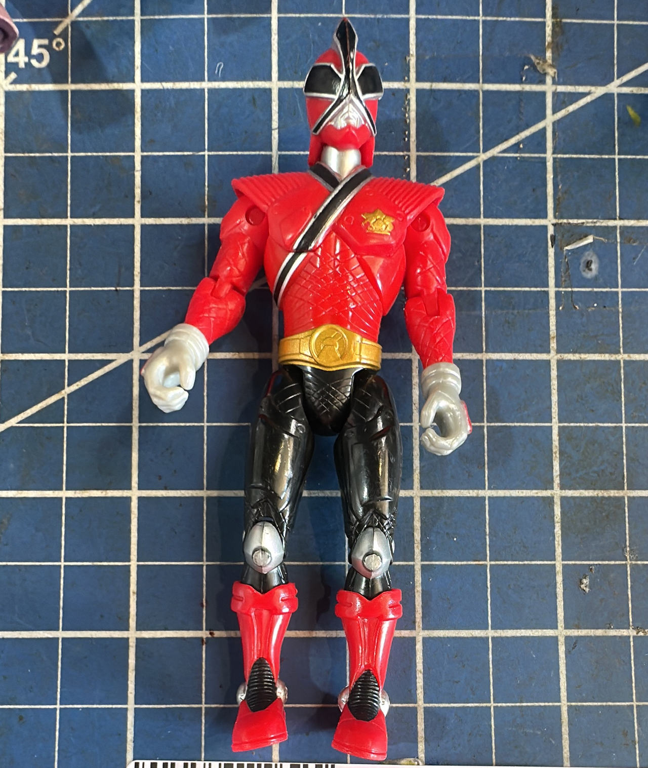 Power Rangers Super Ninja Steel Lion Fire Red Ranger Action Figure 123