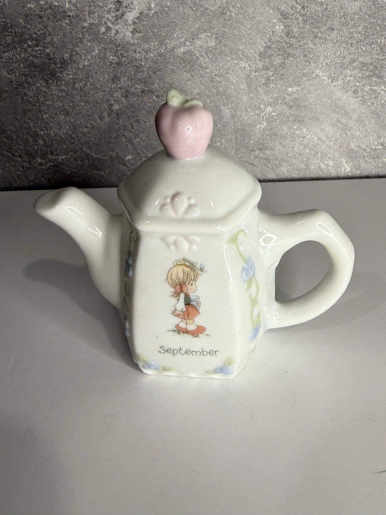 Precious Moments September Miniature Teapot