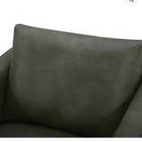 New Better Homes & Gardens Steele Swivel Accent Chair Olive Faux Leather - Image 2