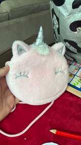 Pink Plush Unicorn Crossbody Purse - Image 4