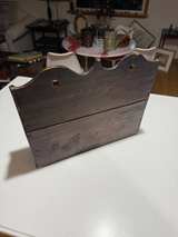 Vintage Wooden 2-Tier Wall Pocket Shelf - Image 2