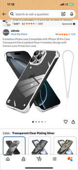 aidvaia Frameless iPhone 16 Pro Case with Camera Lens Protection - Image 1