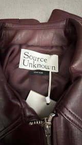 Ennio Faux-Leather Bomber Jacket Mahogany - Image 4