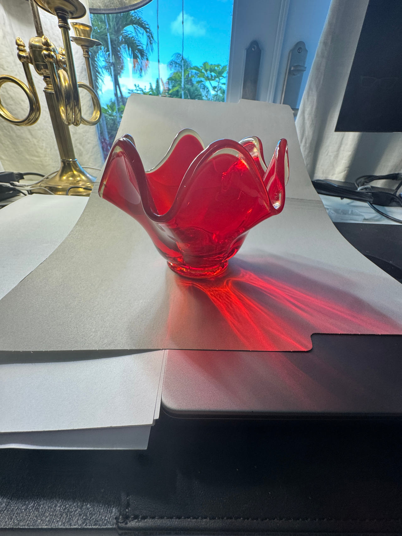 Hand Blown Art Glass Vase