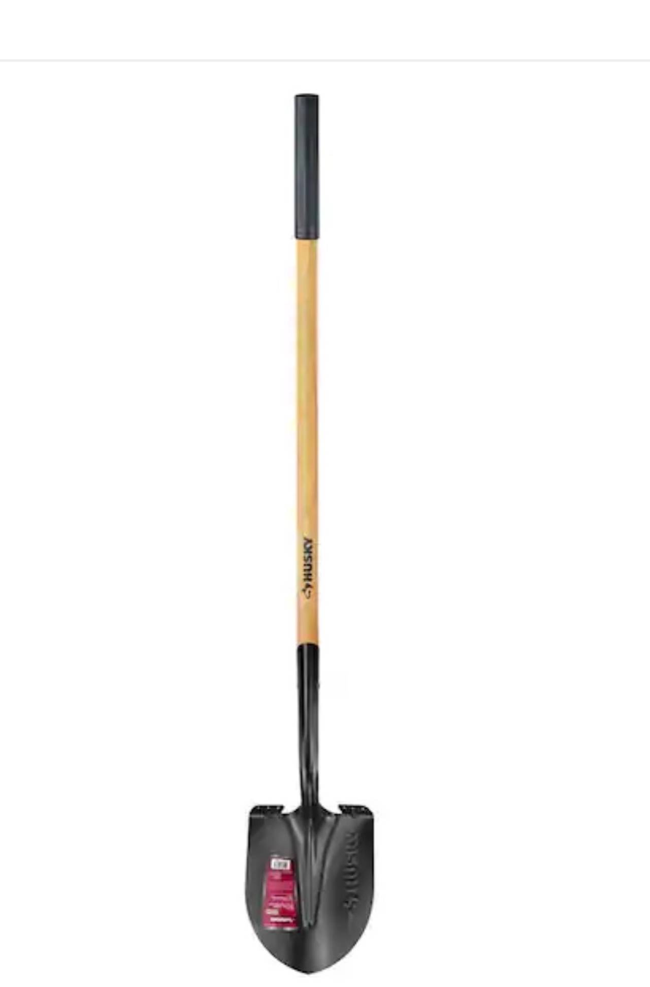 Husky Wood Handle Digging Shovel