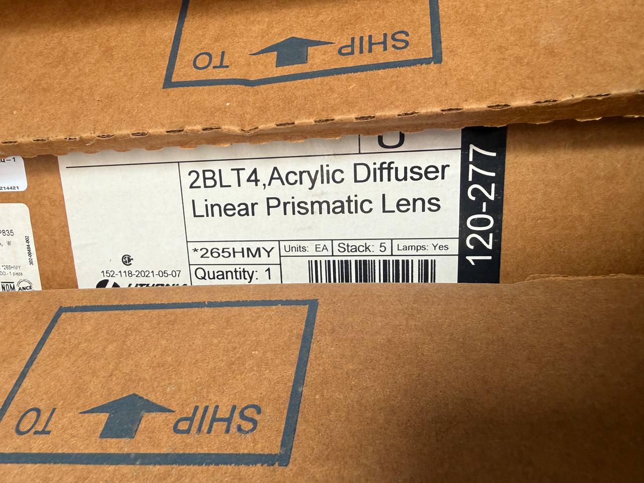 Lithonia Lighting 2BLT4 Acrylic Diffuser Linear Prismatic Lens