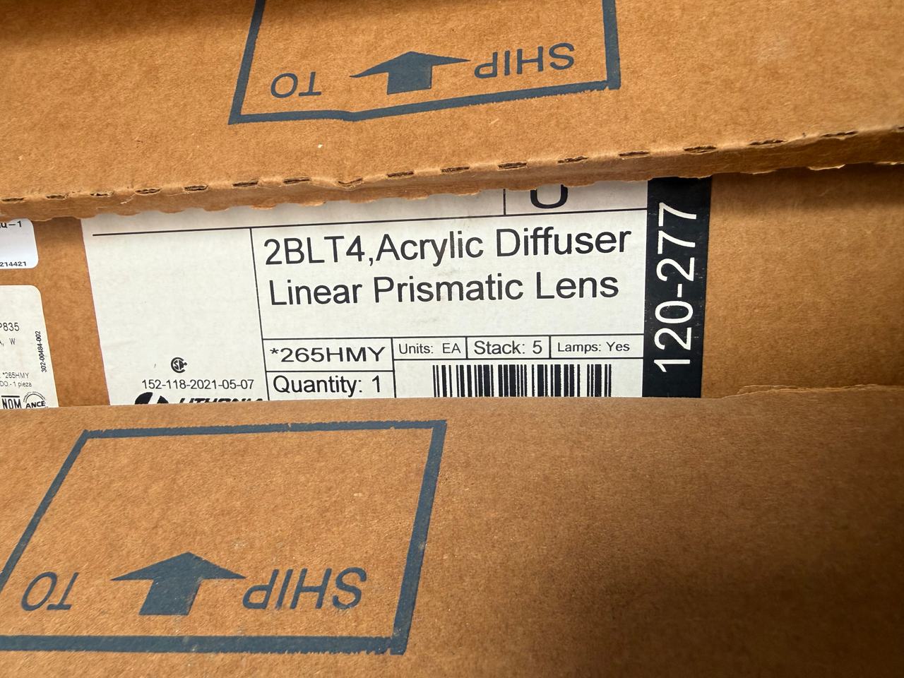Lithonia Lighting 2BLT4 Acrylic Diffuser Linear Prismatic Lens