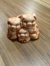 Vintage Ceramic Three Pigs Toothpick Holder Planter - Image 2