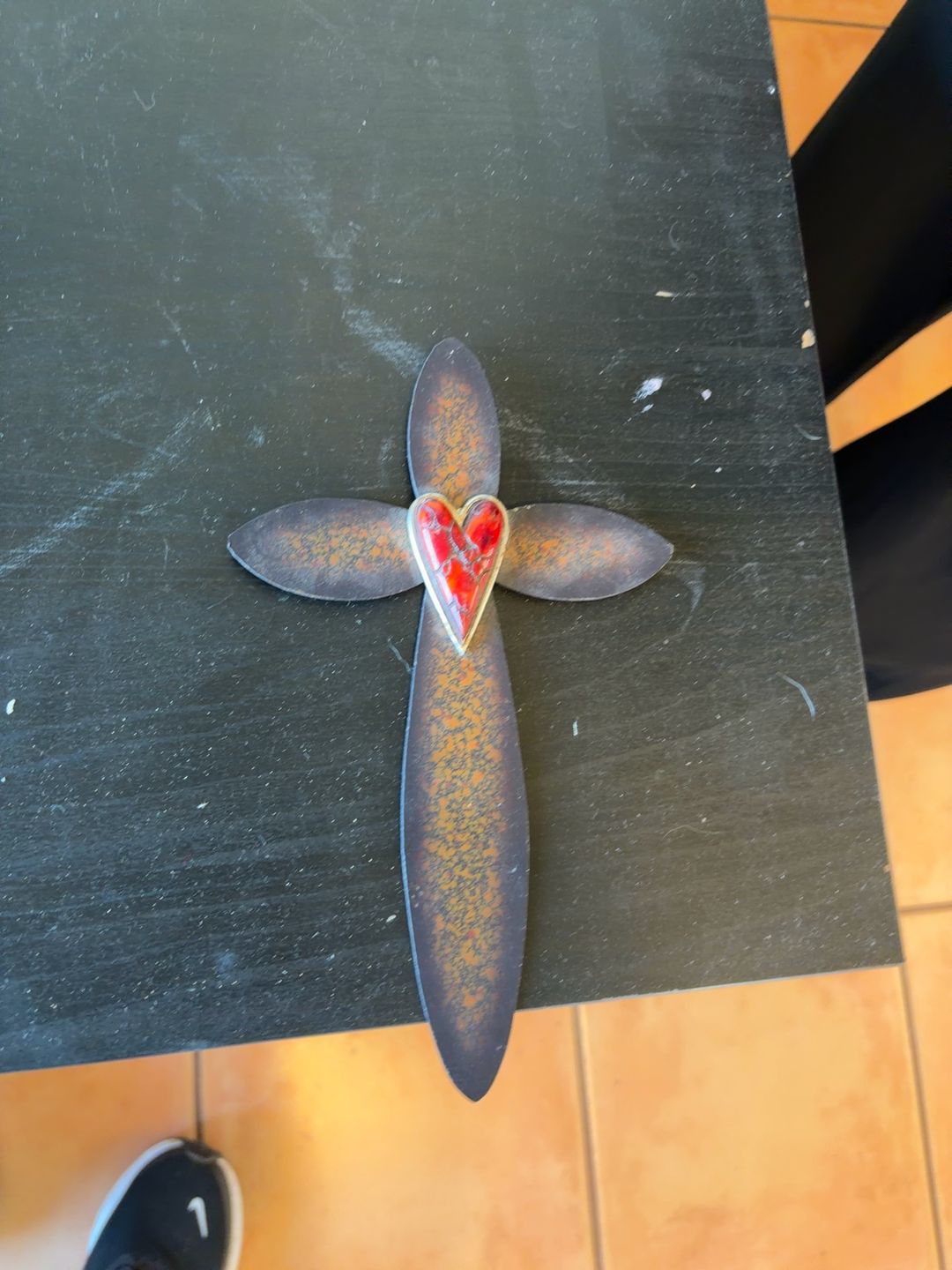 Rustic Wall Cross with Heart