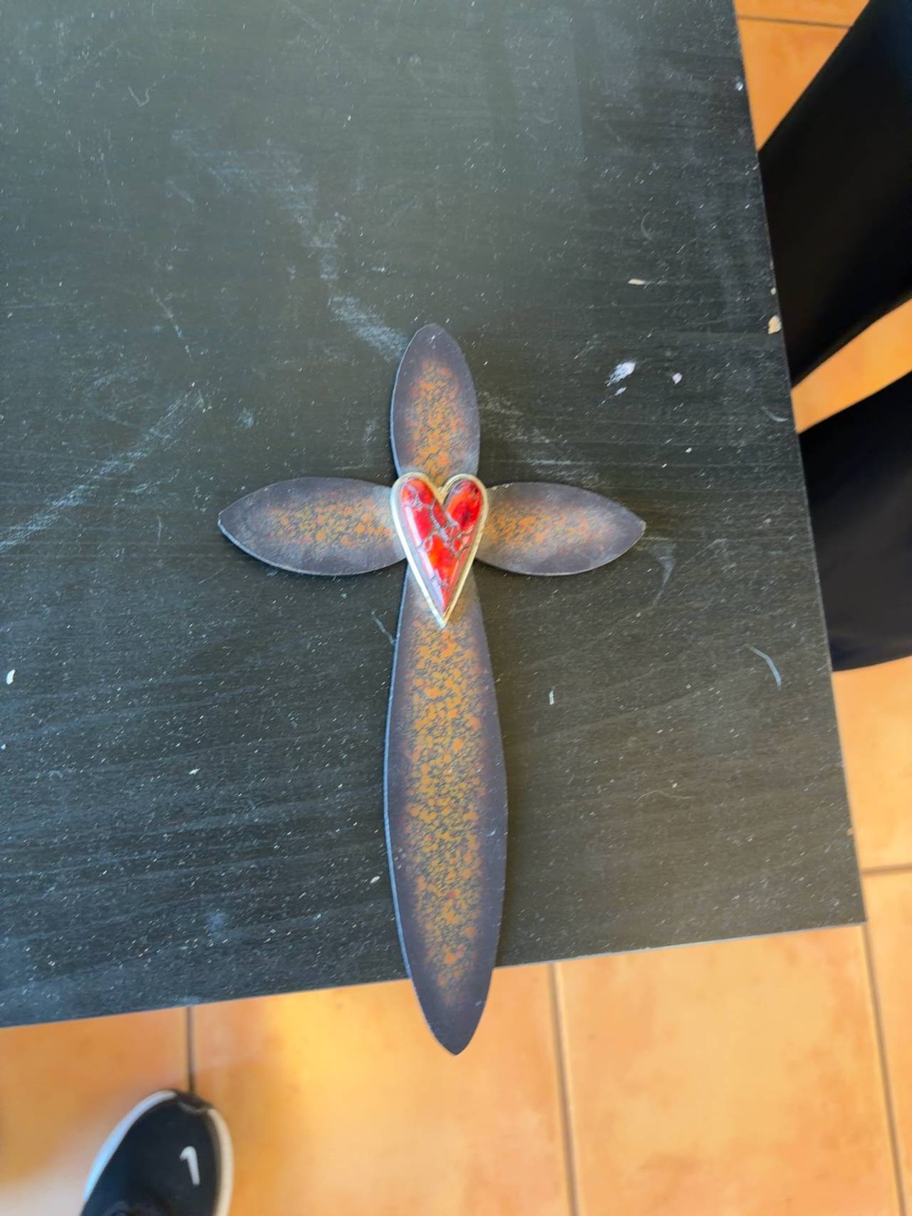 Rustic Wall Cross with Heart