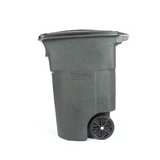 Toter 96 Gallon Black Residential Roll-Out Trash Can - Image 4
