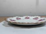Vintage Crescent China Pink Rose Scalloped Gold Rim Plate - Image 4