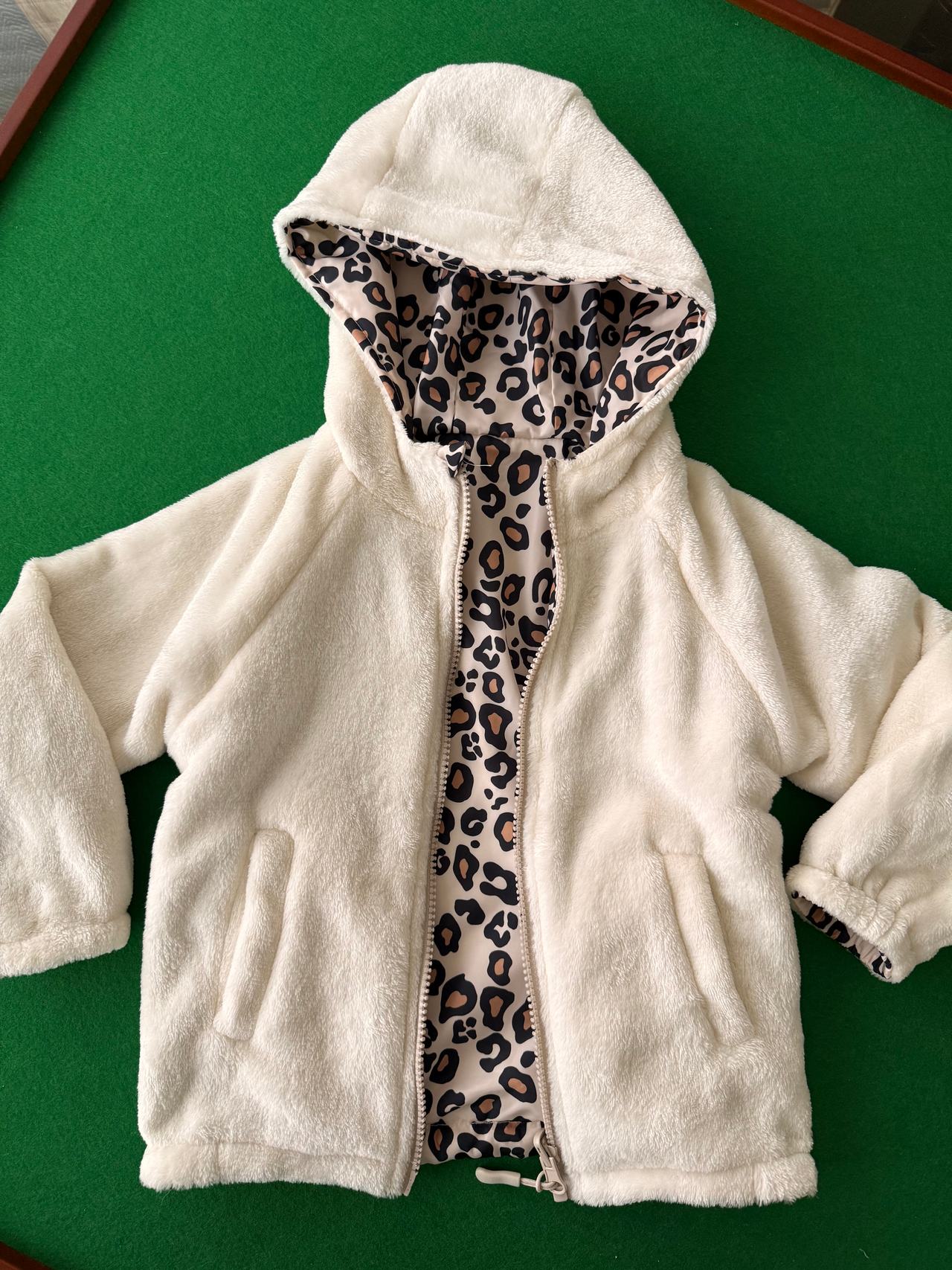 Reversible Leopard Print Sherpa Lined Jacket 5T
