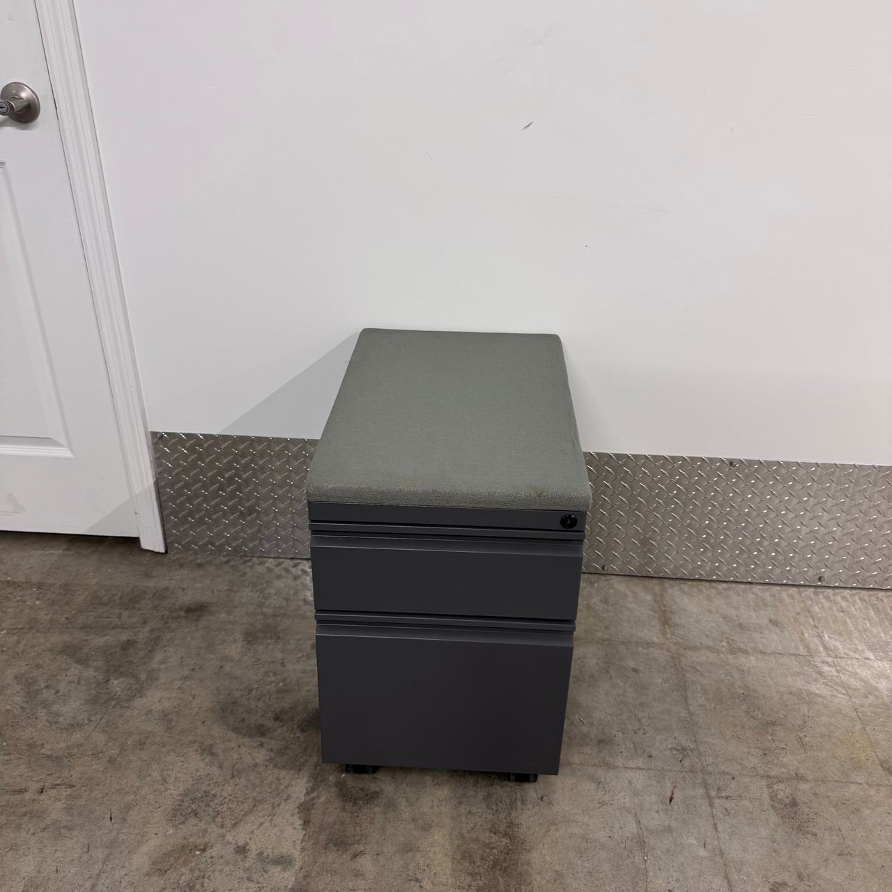 Mobile Pedestal File Cabinet with Cushion Top