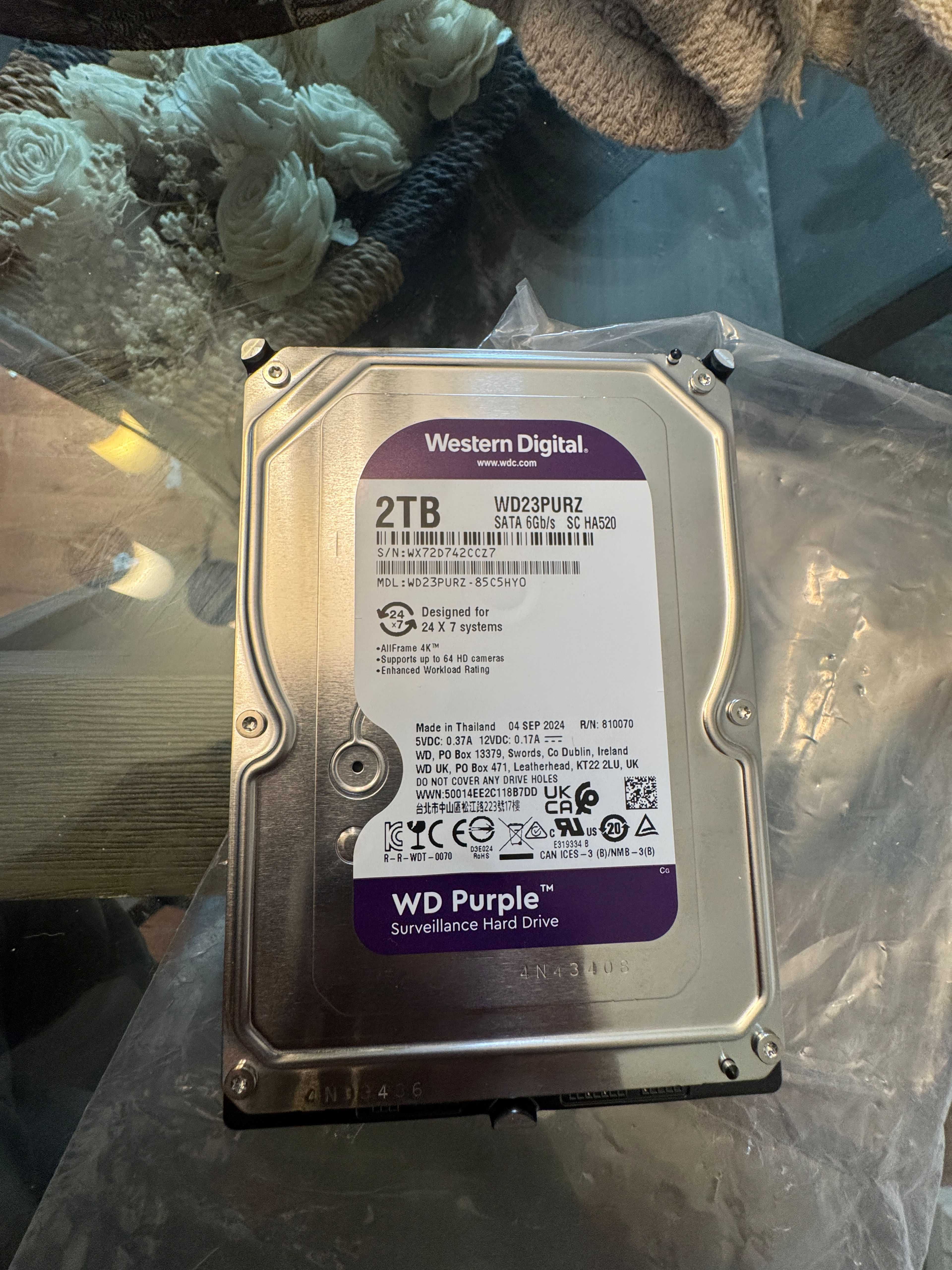 Western Digital Purple 2TB Surveillance Hard Drive (WD23PURZ)