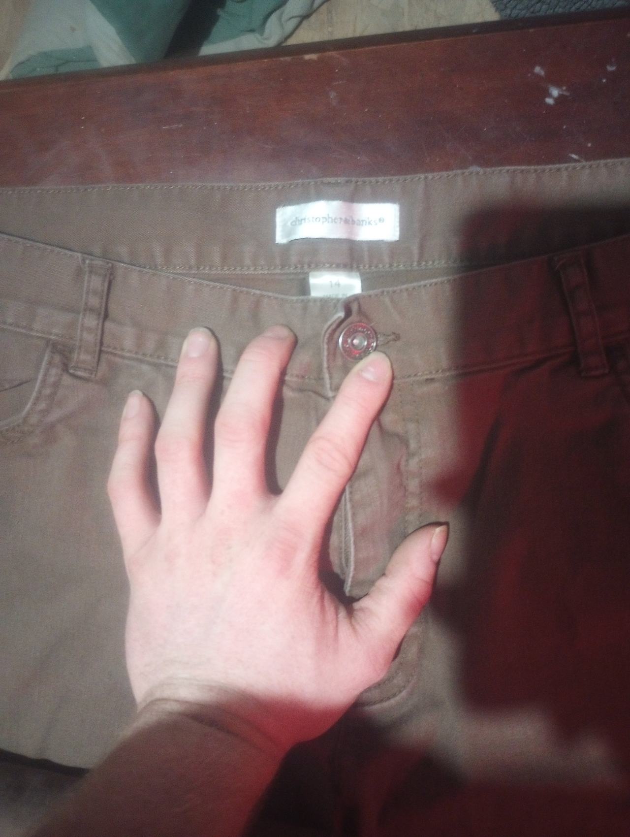 Christopher & Banks Brown Pants Size 14