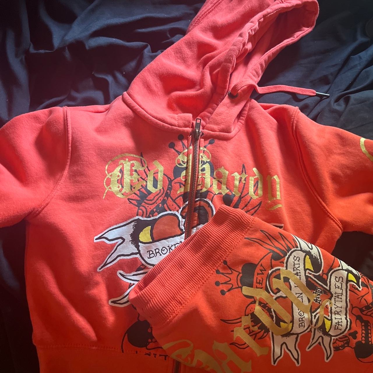 Ed Hardy Broken Hearts Zip-Up Hoodie set