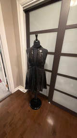 Free People Film Noir Sequin Mini Dress Black - Image 2