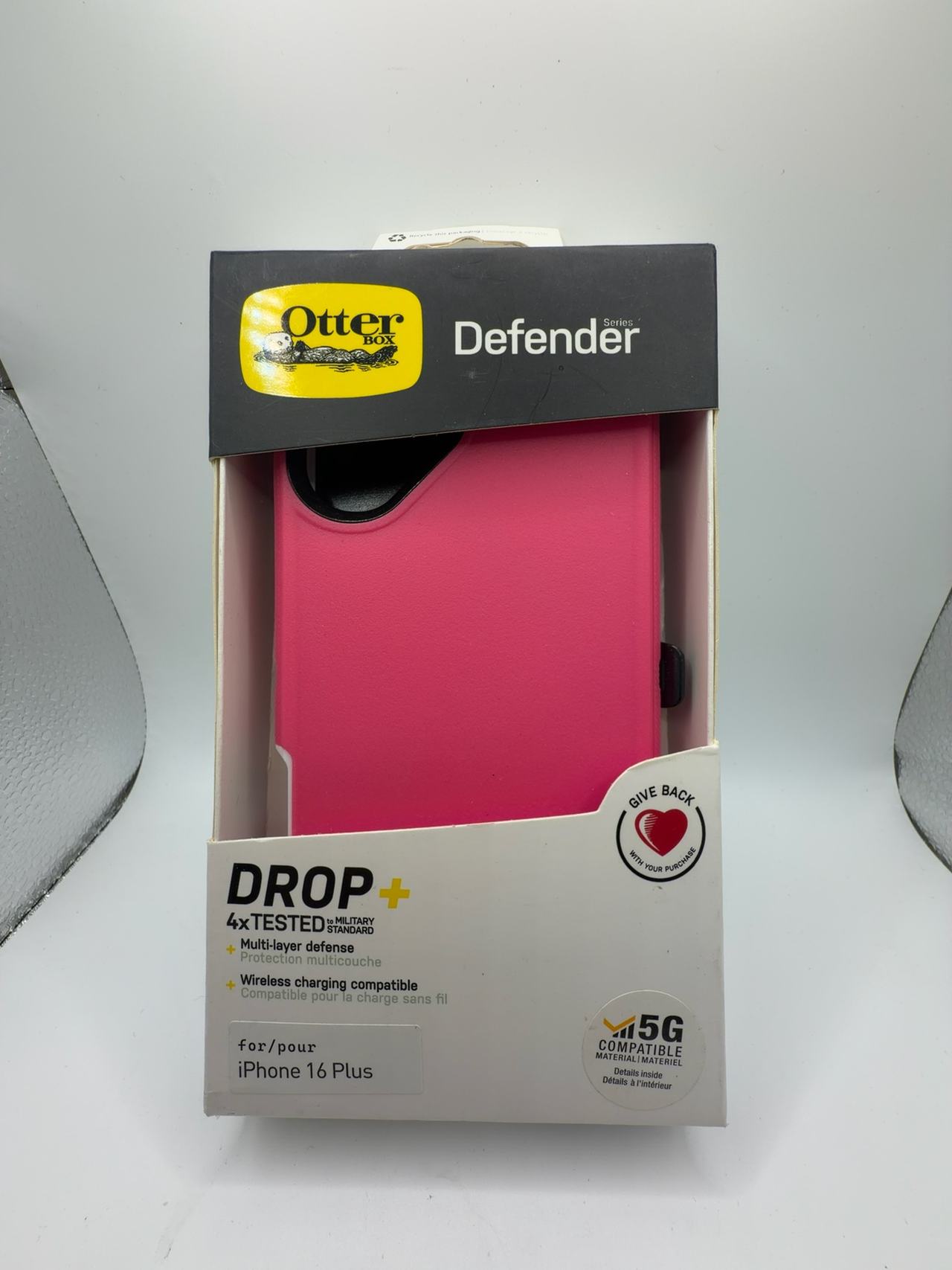 OtterBox Defender Case for iPhone 16 plus pink 