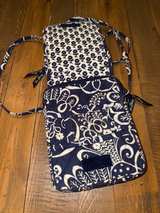 Vera Bradley Crossbody Bag Navy Twirly Birds Pattern - Image 7