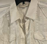 Jones New York Sport White Textured Button Down Shirt - Image 3