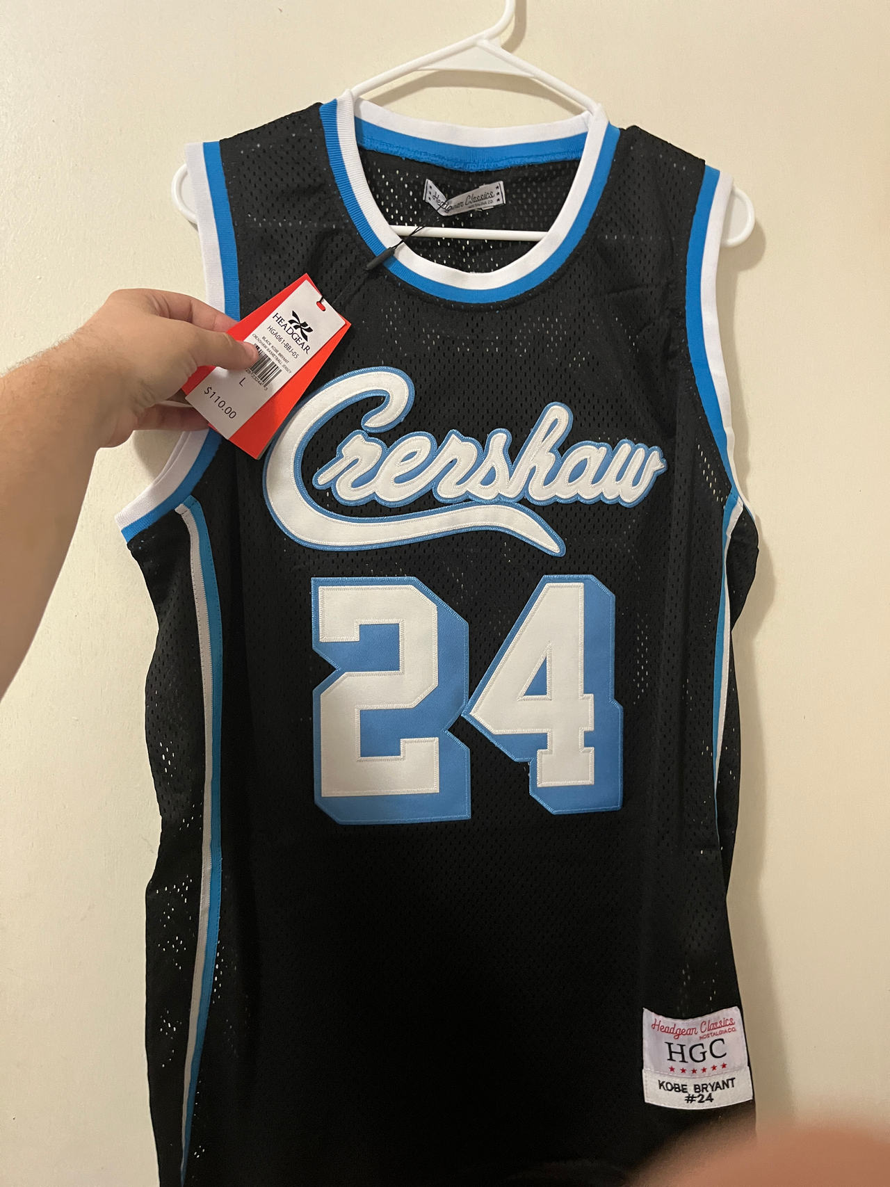 Headgear Classics Crenshaw Kobe Bryant #24 Jersey