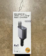 66W 4-in-1 Retractable Fast Car Charger - Image 1