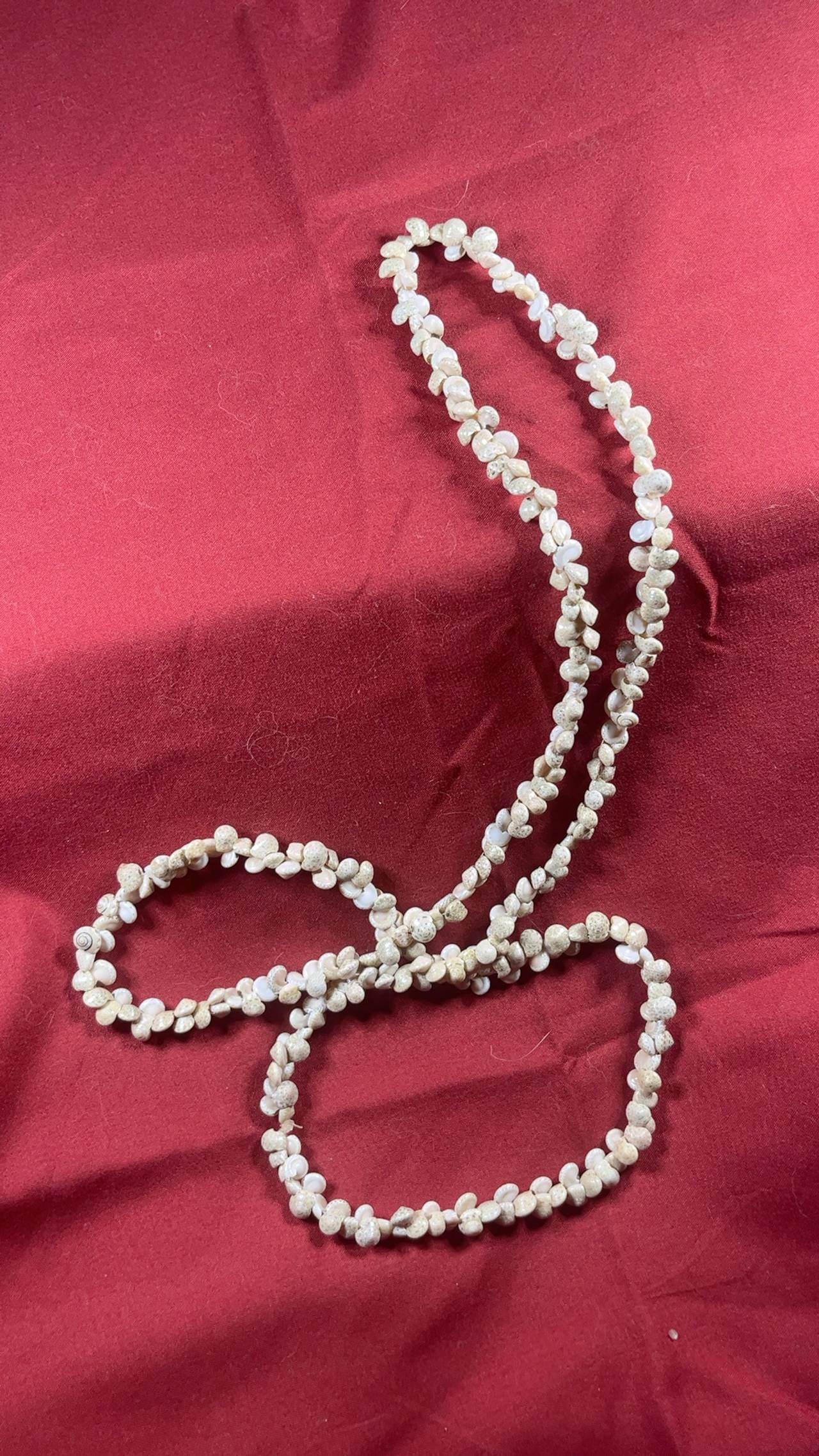 Samoan Vintage Shell Long Flapper Necklace