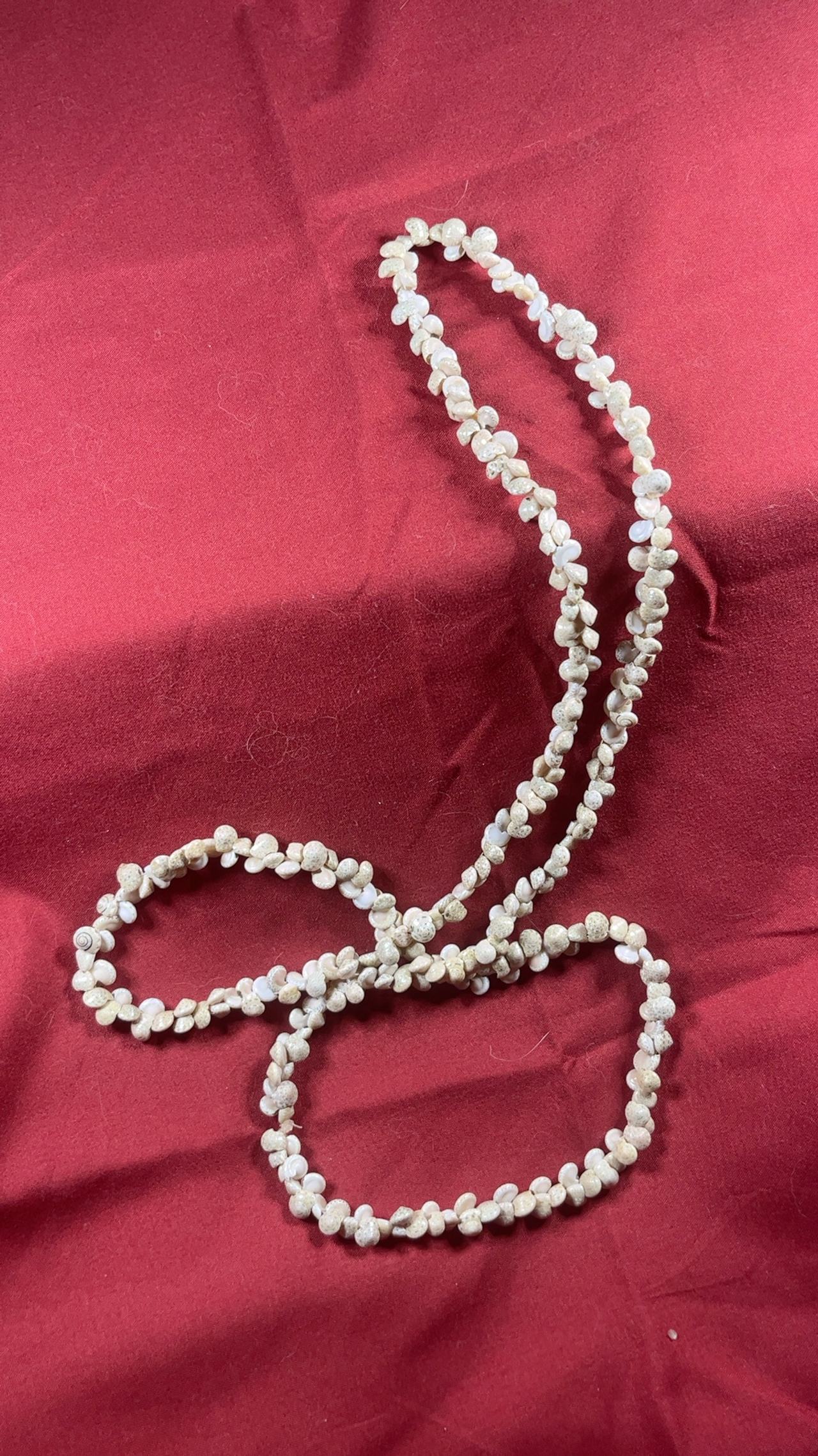 Samoan Vintage Shell Long Flapper Necklace
