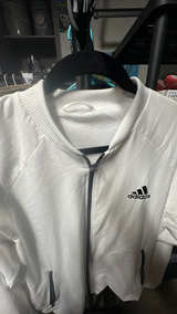 Adidas Aeroready Stretch Woven Tennis Jacket White fits like large (tag removed) - Image 2