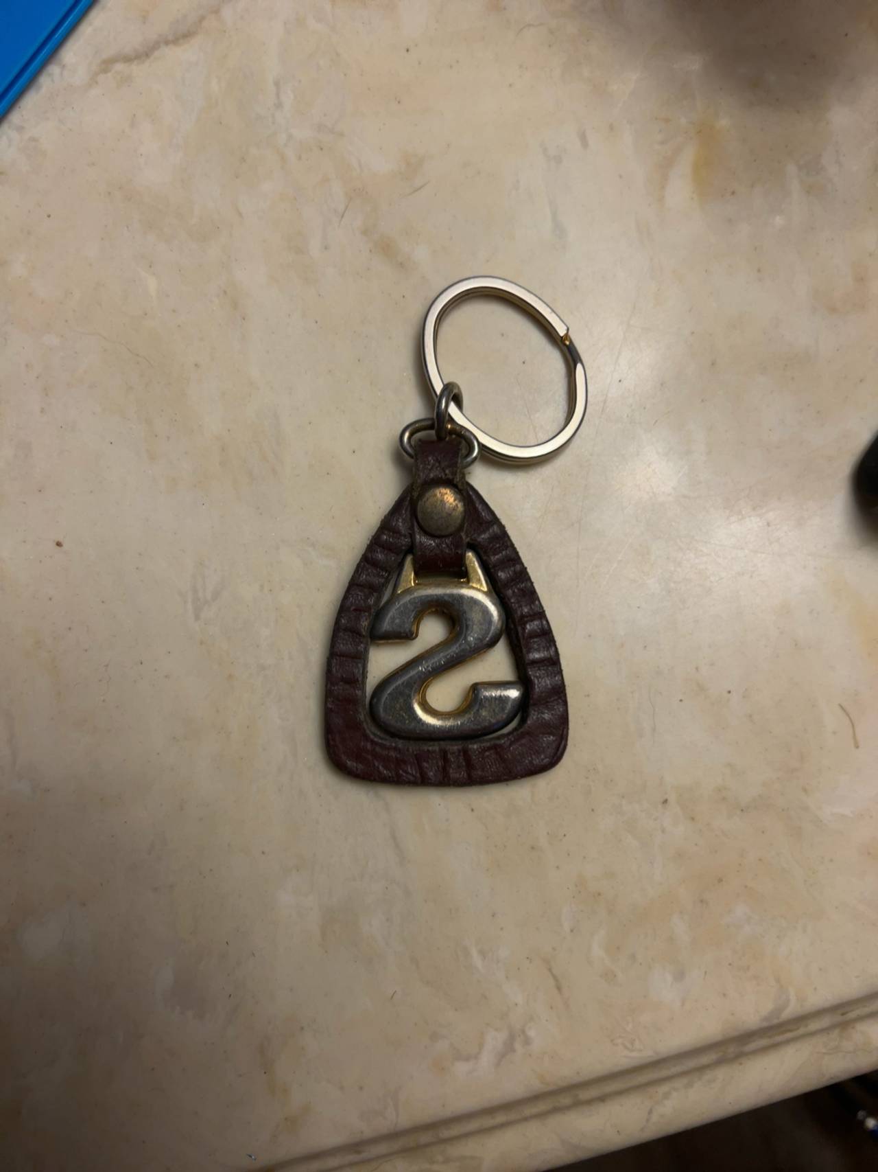 Disney Mickey Mouse Letter S Brass Keychain