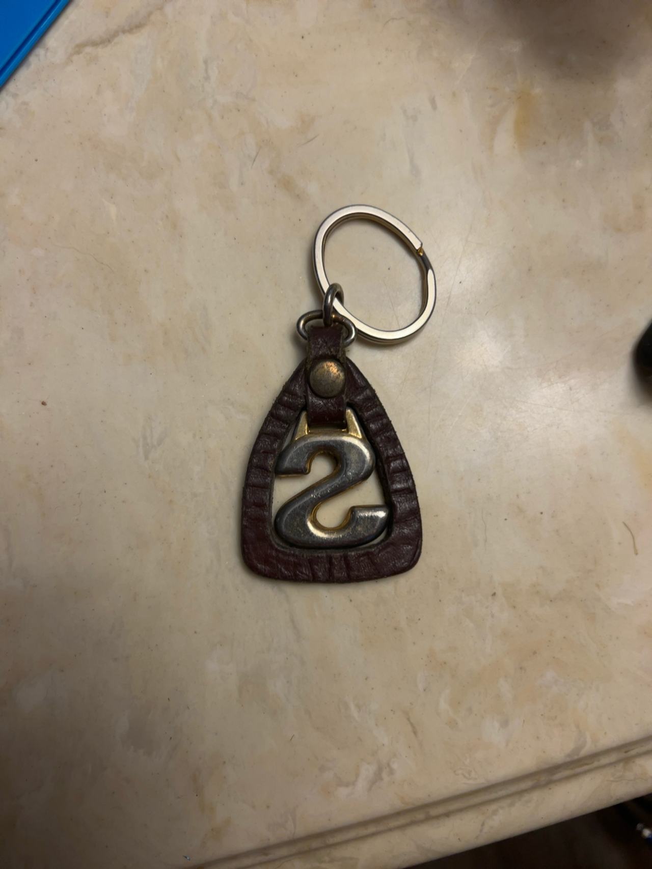 Disney Mickey Mouse Letter S Brass Keychain