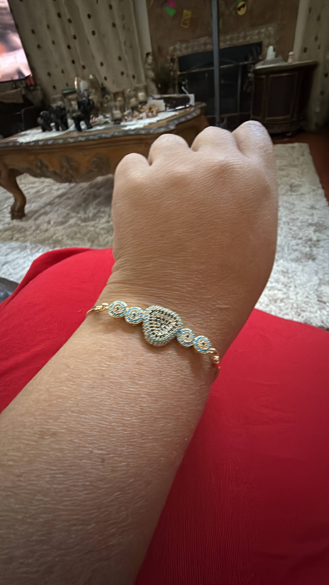 Heart-Shaped Gold color and cubic zirconia 