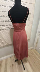 ASOS DESIGN Twist Front Pleated Cami Midi Dress Rose Pink - Image 2