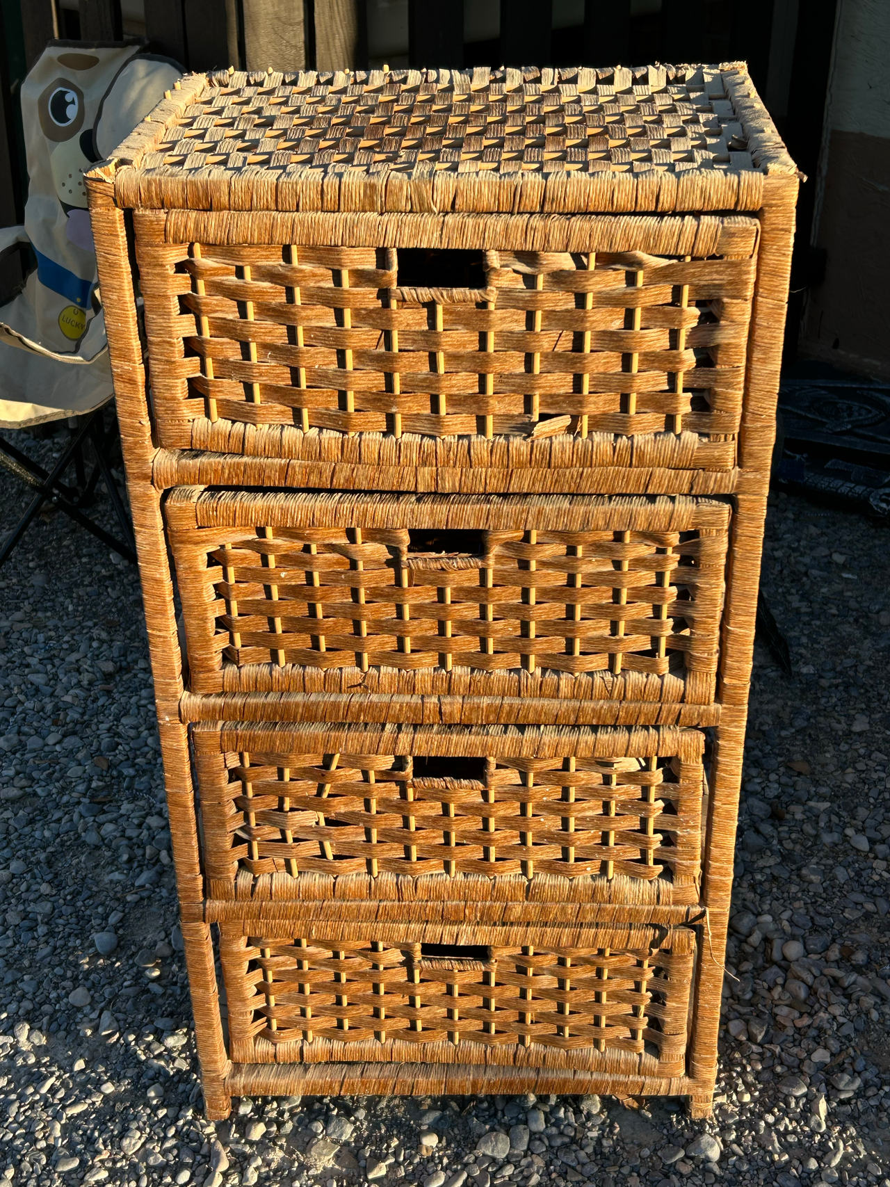 Wicker 4-Drawer Storage Chest