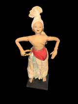 Vintage Handcrafted Indian Folk Art Cloth Dolls - Musician & Dancer Pair - Image 5