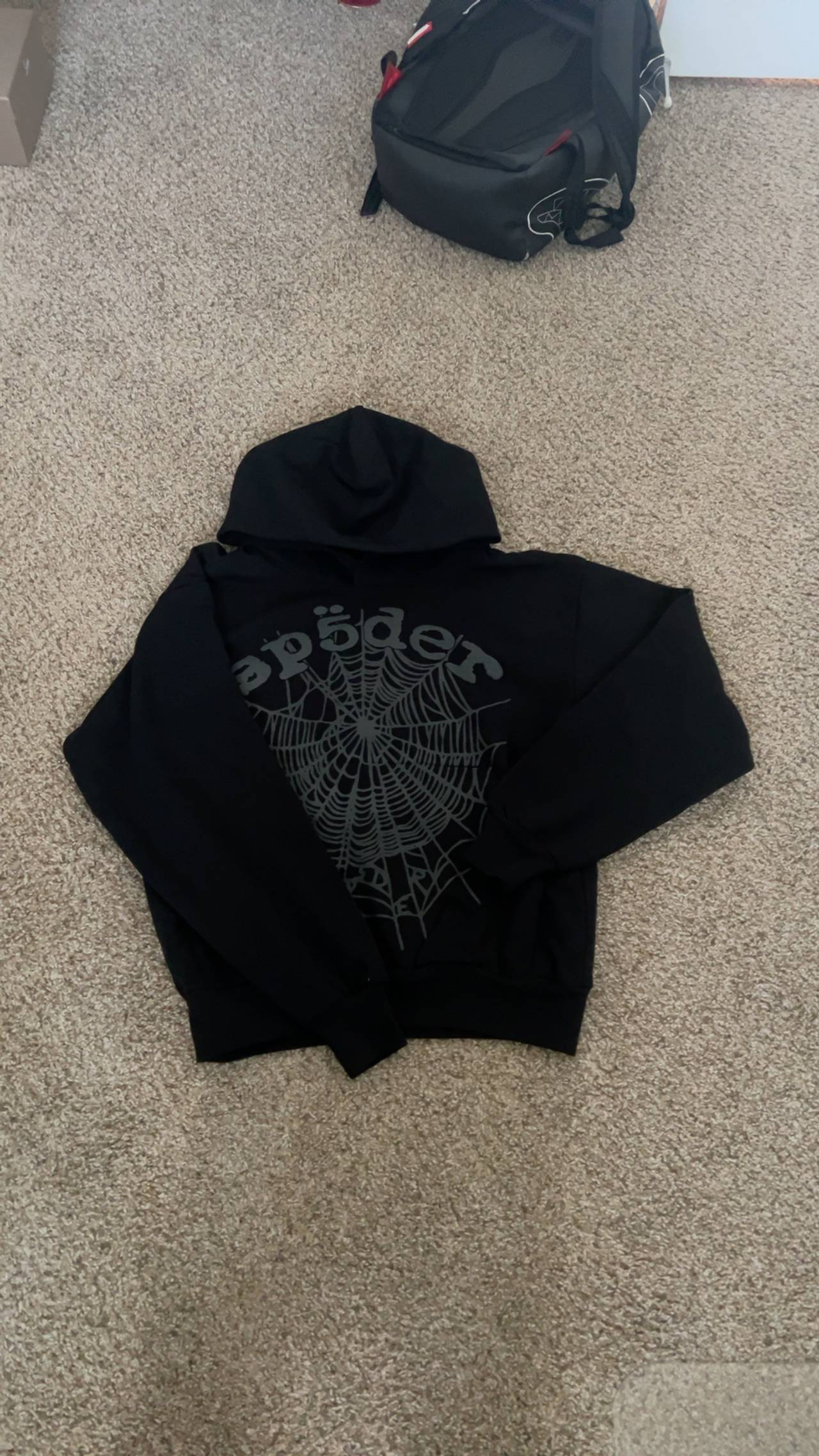 Sp5der Phantom Web Hoodie Black