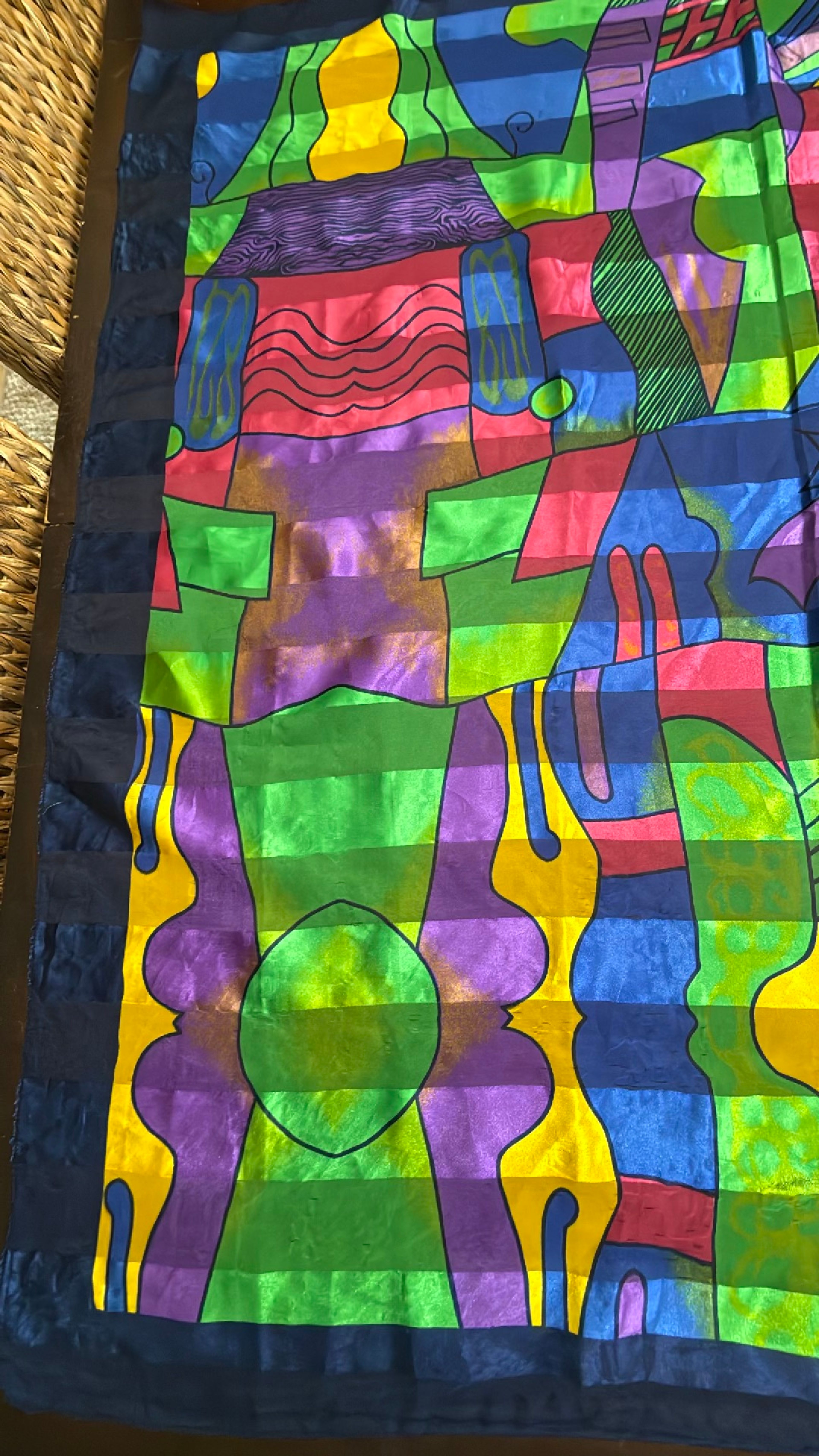 Vintage Pablo Picasso Cubist Silk Scarf - Image 4