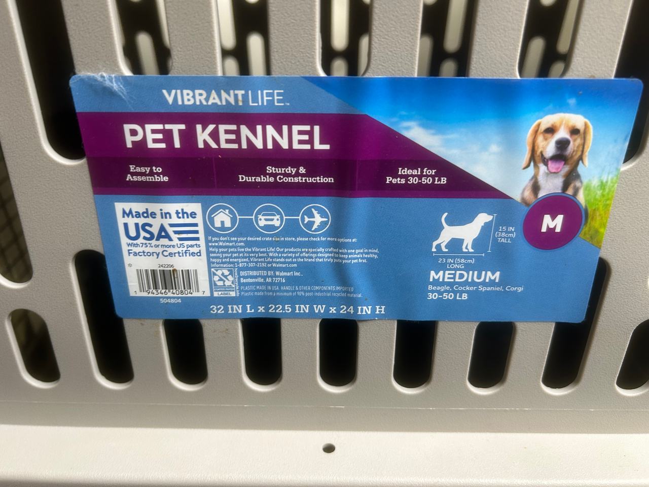 Vibrant Life Medium 32" Pet Kennel