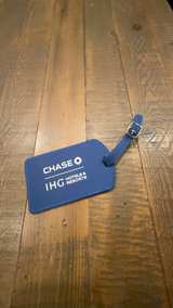CHASE US OPEN TENNIS Leather Luggage Tag IHG HOTELS RESOTS  - Image 1