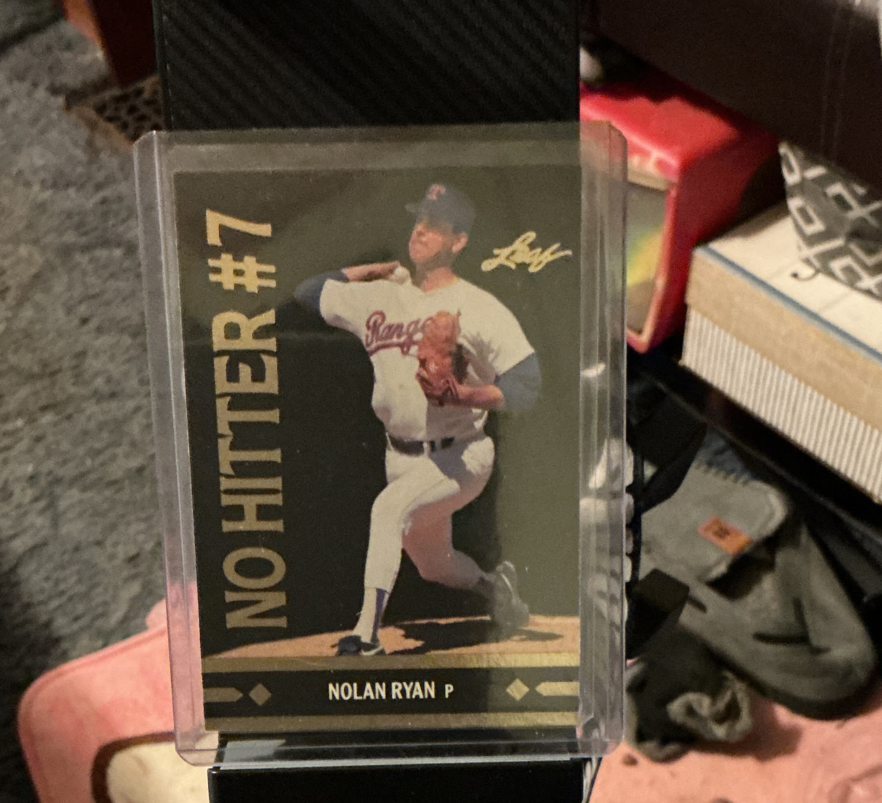 1991 Leaf Nolan Ryan No Hitter #7 Gold Leaf Rookie #BC1