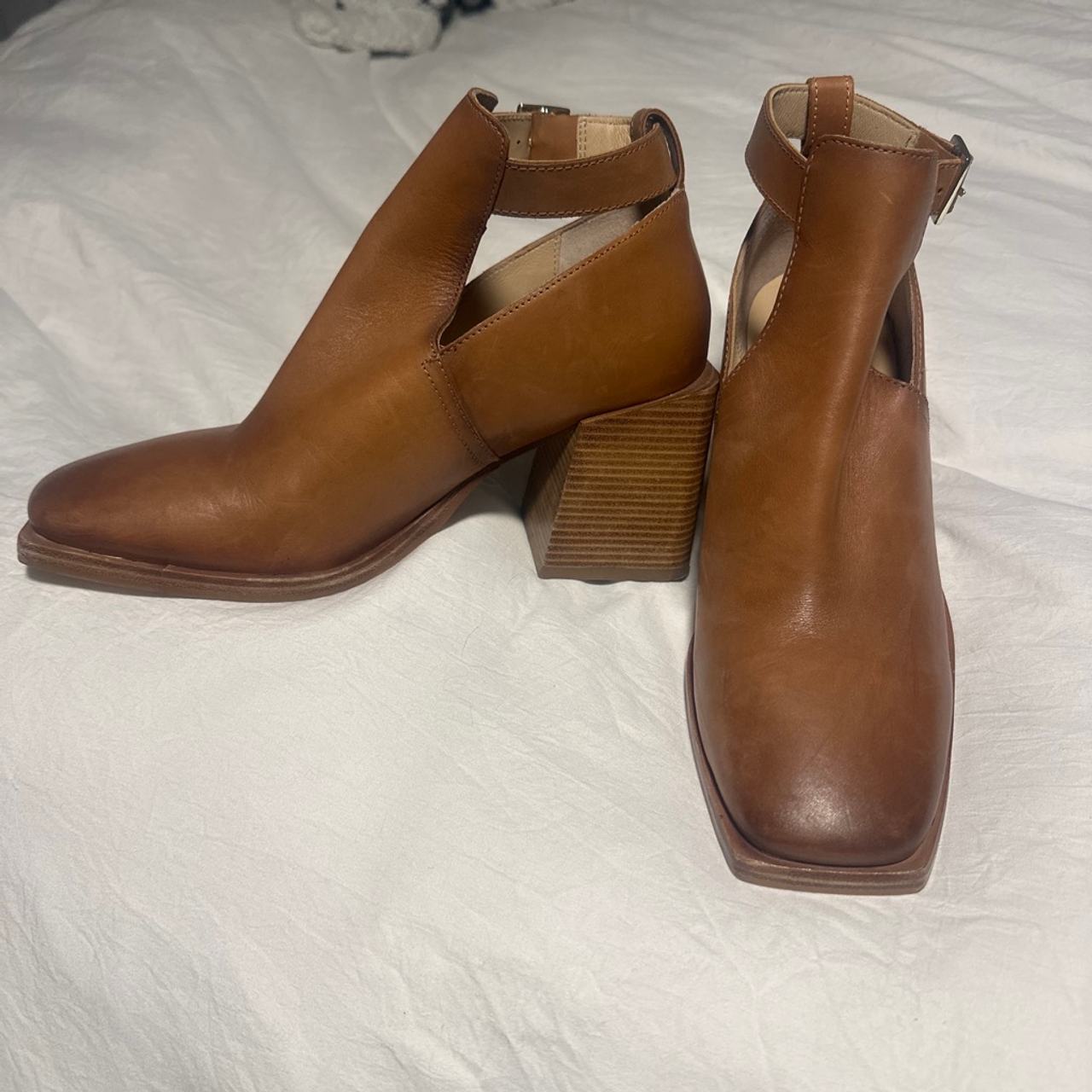 Free People Brady Buckle Shoebooties in Cognac