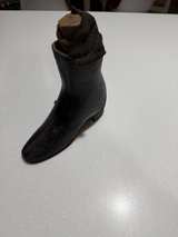 Vintage Cast Iron Victorian Button Boot Doorstop - Image 3