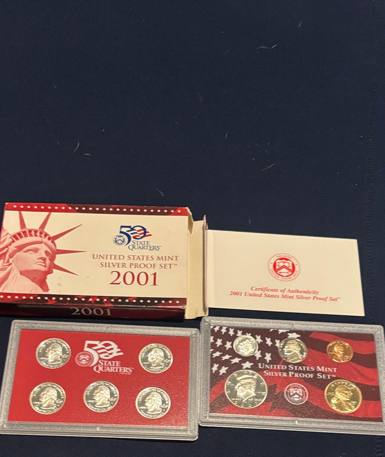 2001 United States Mint Silver Proof Set