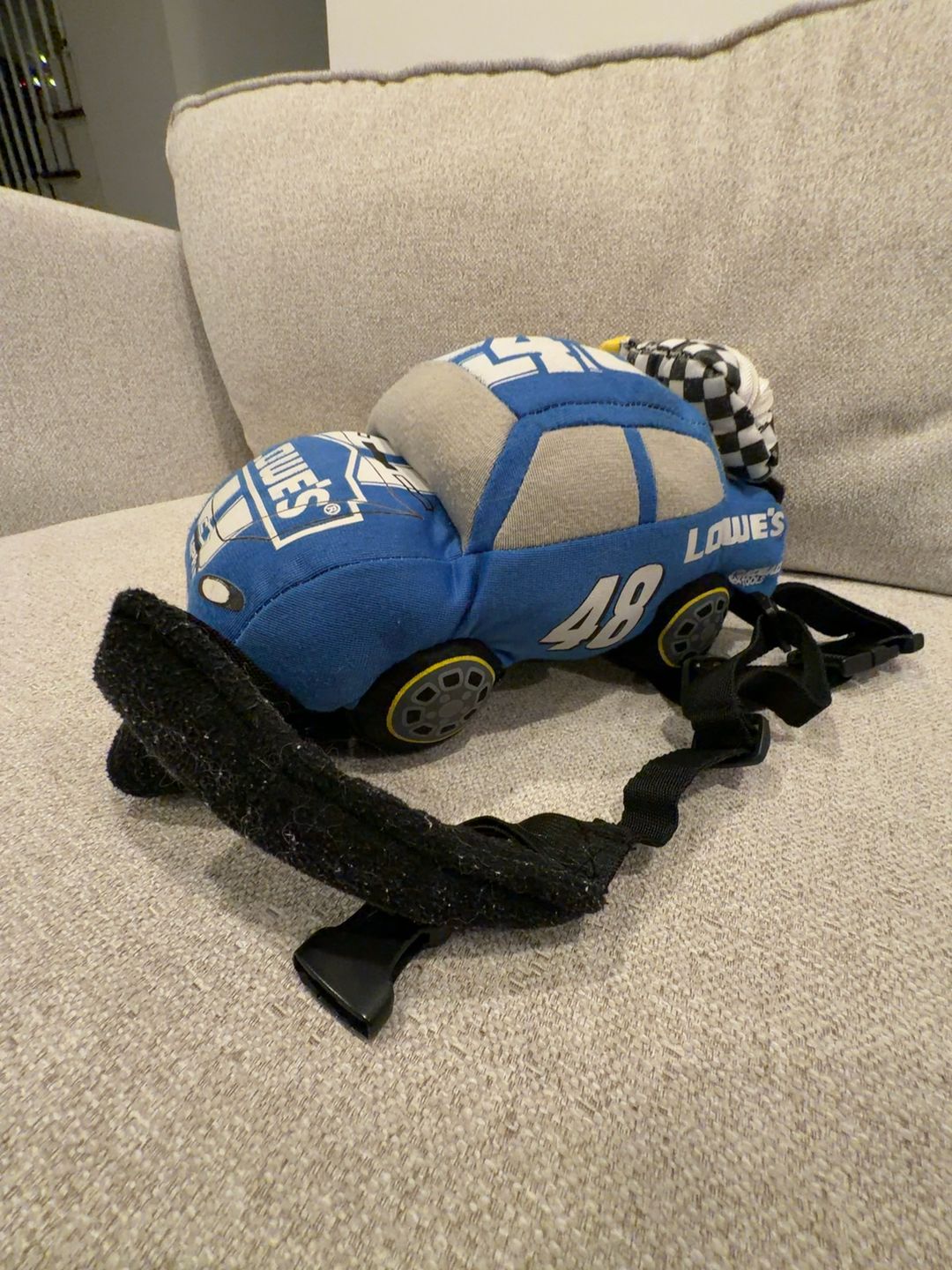 NASCAR Beanie Racer Plush Car Chevy Impala Lowe’s Blue 48 Kids Children’s 