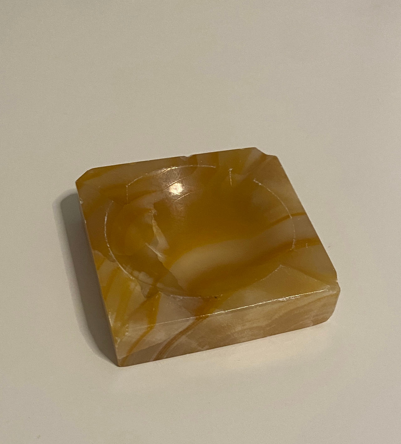 Vintage Onyx Stone Ashtray