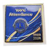 Lions Clubs International 2023-2024 100% Attendance Pin - Image 3