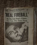New York Daily News February 21 1962 John Glenn 'Real Fireball' Newspaper - Image 1