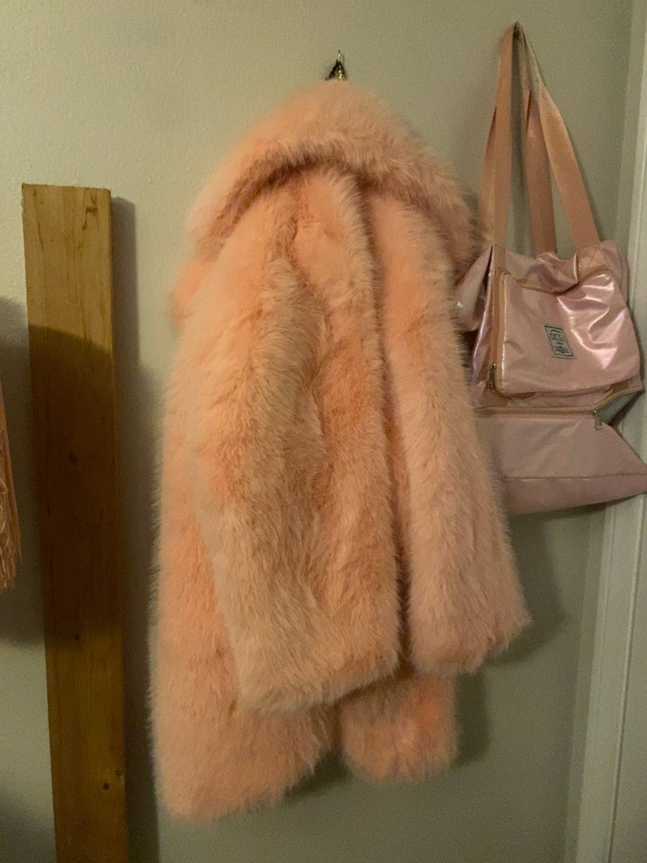 Jolly Vintage Orange Faux Fur Coat