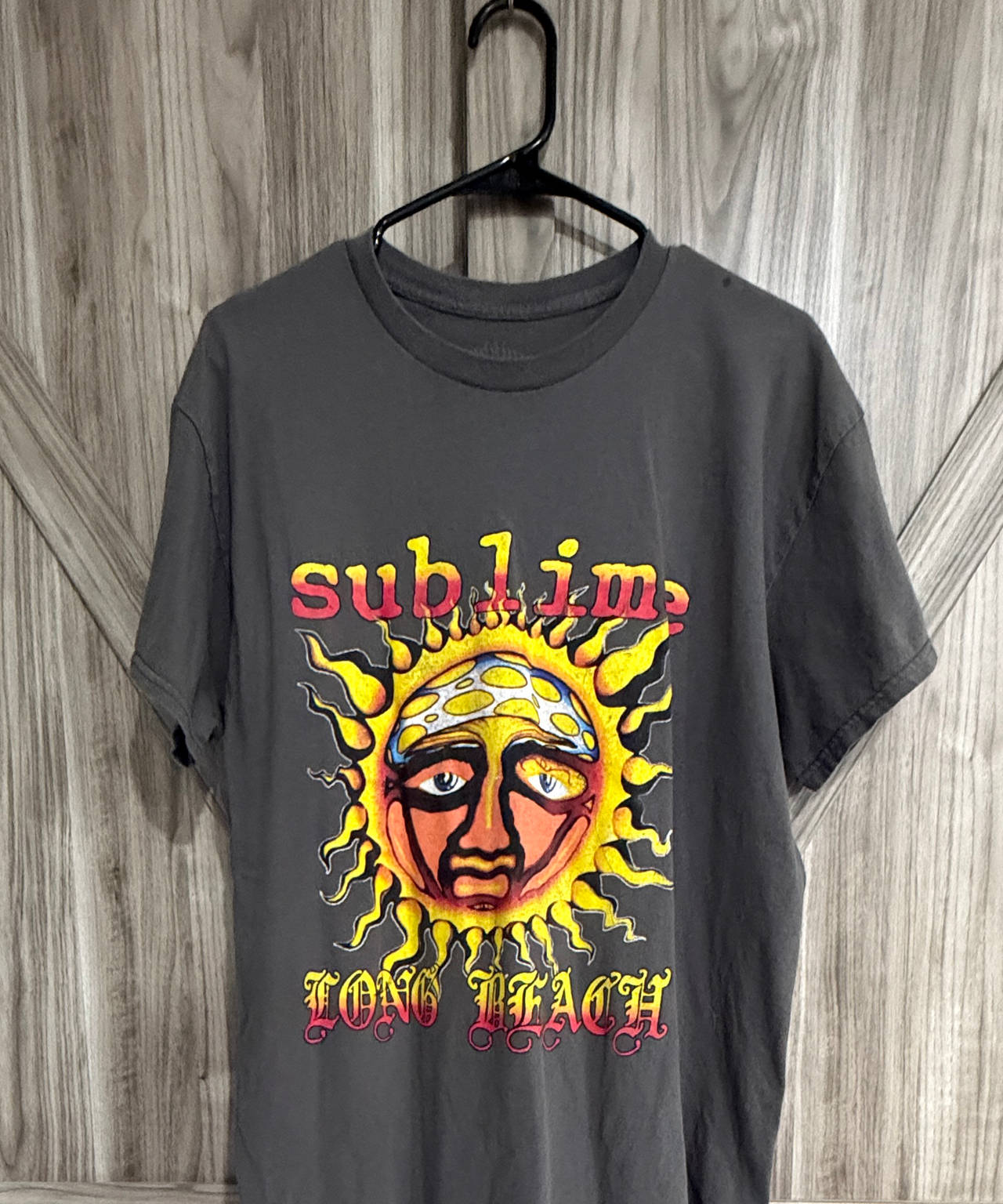 Sublime Long Beach Sun Graphic T-Shirt Size Large